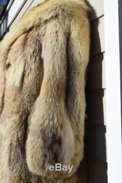 Grand XL 42 Bust Fantastique Coyote Fur Femmes Cadrage En Pied Manteau