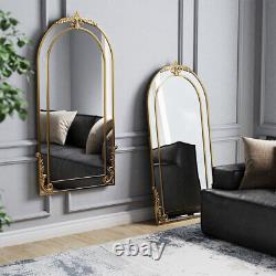 Grand miroir ancien doré classique pleine longueur miroir mural orné de dressing
