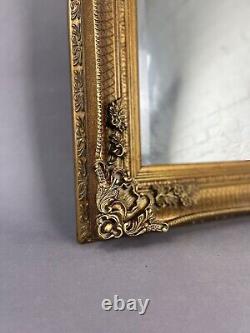 Grand miroir debout de style rococo vintage en cadre doré pleine longueur