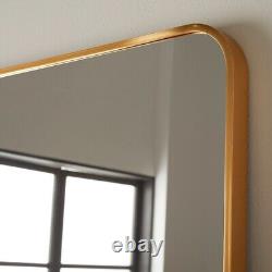 Grand miroir inclinable plein longueur cadre en métal doré dressing moderne 180x110