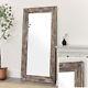 Grand Miroir Mural/inclinable En Bois Rustique 158cm X 78cm De Hauteur Totale Immense