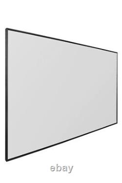 Grand miroir mural incliné en aluminium à bordure noire 68X43 174x110cm MirrorOutlet