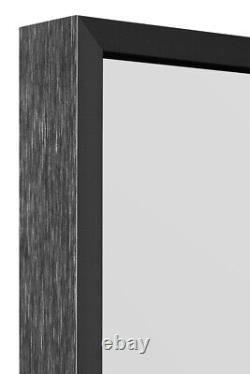 Grand miroir mural incliné en aluminium à bordure noire 68X43 174x110cm MirrorOutlet