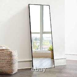 Grand miroir mural plein pied pour chambre avec cadre en alliage d'aluminium