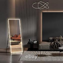 Grand miroir pleine longueur avec lumières 140x50cm Miroir LED pleine longueur avec support gratuit