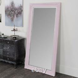 Grande Chambre Rose Ornée Mur Floor Mirror Leaner Chambre Pleine Longueur Haute Glamour