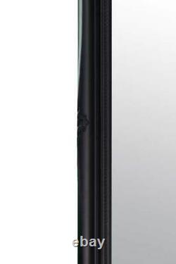 Grande Longueur Complète Long Miroir Mural Noir Antique 5ft6 X 3ft6 167x106cm