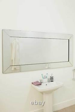 Grande Longueur Vénitien Belveled Wall Mirror Bargain 5ft9 X 2f9 174cm X 85cm