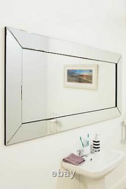 Grande Longueur Vénitien Belveled Wall Mirror Bargain 5ft9 X 2f9 174cm X 85cm