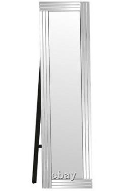 Grande Moderne Pleine Longueur Vénitienne Free Standing Cheval Mirror 5ft X 1ft4