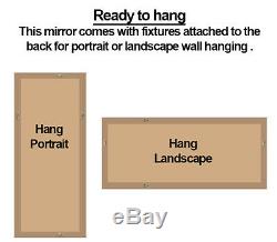 Hampshire Grand Argent Cadrage En Pied Décoratif Leaner Mur Sol Miroir 170x84cm