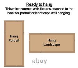 Hampshire Grand Argent Pleine Longueur Décoratif Leaner Mur Miroir Plancher 170x84cm