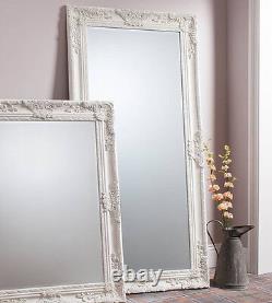 Hampshire Grande Crème Pleine Longueur Décoratif Leaner Mur Miroir Plancher 170 X 84cm