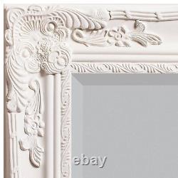 Hampshire Grande Crème Pleine Longueur Décoratif Leaner Mur Miroir Plancher 170 X 84cm