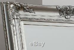 Harrow Extra Large Argent Rectangle Cadrage En Pied Miroir Mural 67x33 (172 X 84cm)