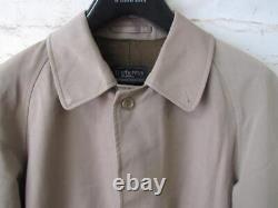 Hommes Vintage Burberrys Single Breasted Full Longueur Manteau Uk Taille Grand / A31 116