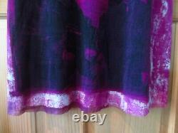 Jean Paul Gaultier Femme Print Mesh Long Maxi Skirt Italie Purple Black Size L