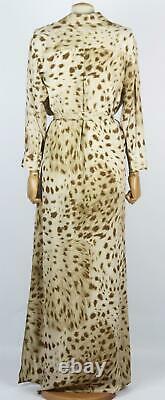 L'agence Cameron Ceinture Leopard Imprimé Crêpe De Chine Maxi Robe Grande