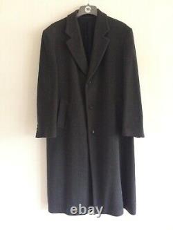 La Roche Paris Mans 100% Cashmere Full Longueur Overcoat Taille Large