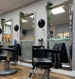 Longueur Complète Chrome Grande Dressing Table Miroir Étagère Salon Livraison Disponible
