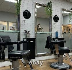 Longueur Complète Chrome Grande Dressing Table Miroir Étagère Salon Livraison Disponible
