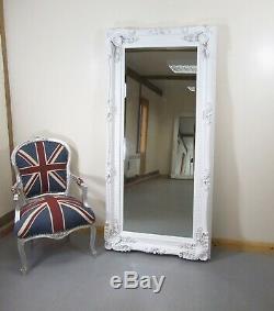 Louis X Large Cadrage Mur Miroir Plus Maigre Blanc- 2'11 X 5'9 (35x 69)
