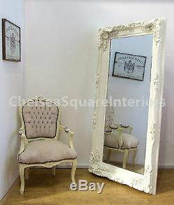 Louis X Large Longueur Pleine Mur Miroir Plus Maigre 2'11 X 5'9 Crème (35x 69)