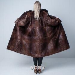 Magnifique Vintage Riche Brun Fur Longue Longueur Manteau Env Taille De Poitrine 48