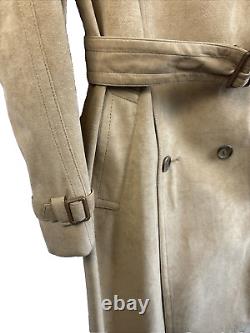 Manteau Trench en Daim Camel à Ceinture Longueur Totale DAKS SIMPSON de PICCADILLY