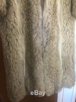 Manteau Vintage Coyote Fur Longueur Pleine Grande Taille