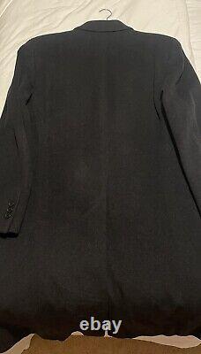 Manteau d'hiver en laine noire Giorgio Armani pour homme, taille large