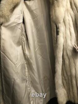 Manteau de fourrure de renard bleu norvégien vintage SAGA FOX à longueur totale, glamour rétro, grand.