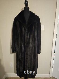 Manteau de vison Blackglama pleine longueur taille 48 grand