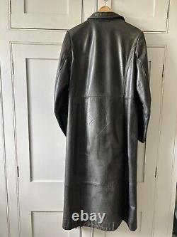 Manteau en cuir des années 90, taille L, longueur totale