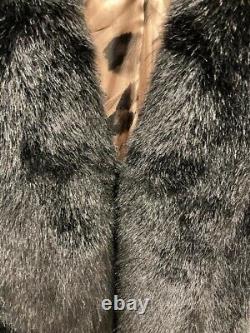 Manteau en fausse fourrure de coupe décontractée à manches longues DENNIS BASSO Taille Large 14-16