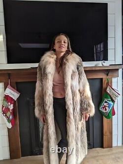 Manteau en fourrure de lynx Birger Christensen taille Large 8-12 US Longueur totale