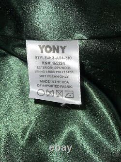 Manteau en laine de luxe pour homme, grand, de couleur vert foncé, doublé de satin, fabriqué aux États-Unis