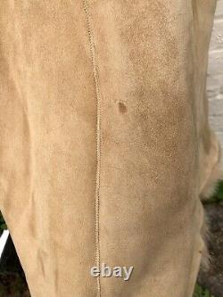 Manteau en peau de mouton BEIGE de longueur totale Marks & Spencer 2002 GRAND (UK 12-14) Porté une fois