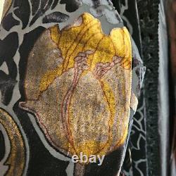 Manteau en velours filigrané floral à la longueur totale de Jinjiao avec une poche poitrine cachée