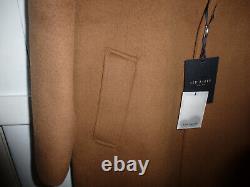 Manteau long en laine et cachemire marron TED BAKER pour homme, taille UK Large, neuf avec étiquettes