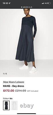 Max Mara Loisirs. Robe Marine Hans Maxi Taille 4 (l)