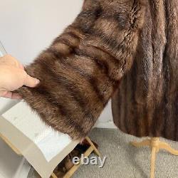 Mini Four Full Length Coat Brown Vintage Taille Grand 14-18 40 Chest