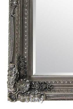 Miroir Extra Large Argenté Antique Shabby Chic Pleine Longueur Murale 208 x 148cm