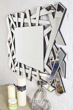 Miroir Hexagonal Vénitien Moderne Grand de MirrorOutlet 2 pieds 7 pouces x 3 pieds 10 pouces