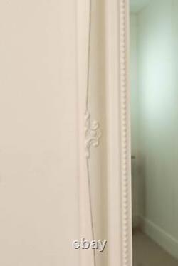 Miroir Mural Blanc Extra Grande Longueur Antique Vintage 6ft6x2ft6 198cm X 75cm
