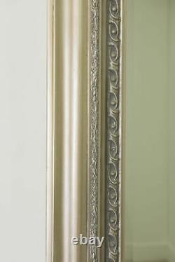 Miroir Mural Extra Grand Argent Antique Vintage Pleine Longueur 5ft10x2ft10 178x87cm