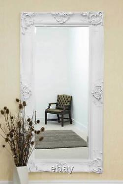 Miroir Mural Extra Grand Blanc Antique Décoratif Pleine Longueur 6ft X 3ft 183x91cm