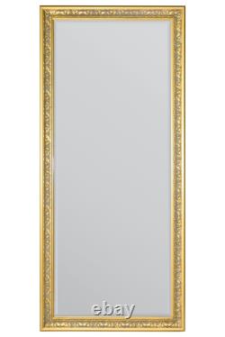 Miroir Mural Extra Grand Or Vintage Pleine Longueur Encadré 5ft3x2ft5 160cm X 73cm