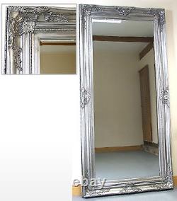 Miroir Mural Harrow Extra Large Argent Rectangle Pleine Longueur 67x33 (172 X 84cm)