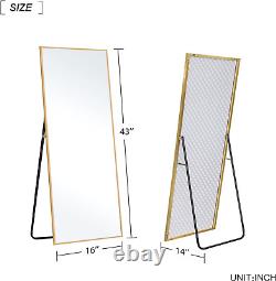Miroir Pleine Longueur KIAYACI avec Support 43x16 Grand Miroir Mural Plein Corps